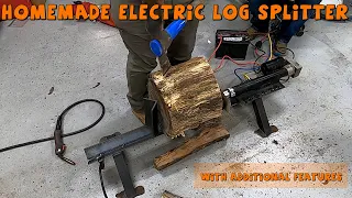 Making a Homemade Electric Log Splitter - Did we just make the World's Slowest Electric Log Splitter