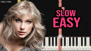 Taylor Swift - The Tortured Poets Department | SLOW EASY Piano Tutorial by Pianella Piano