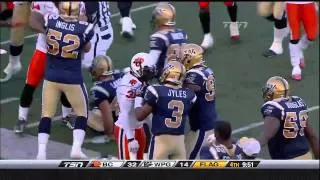 CFL B.C. 35, Winnipeg 47- October 11, 2010