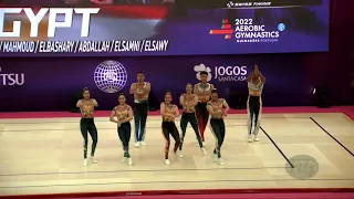 Egypt (EGY) - 2022 Aerobic Worlds, Guimaraes (POR) - Aerobic Dance Qualifications