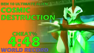 World Record!!!! 4:48 (Cheat%) Wii Ben10 Cosmic Destruction Speedrun