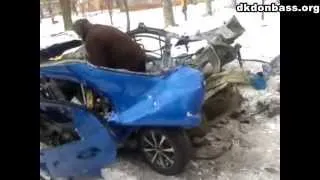 г.Горловка. Взрыв баллона с метаном.