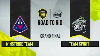 CS:GO - Team Spirit vs. Winstrike Team [Dust2] Map 1 - ESL One: Road to Rio -  Grand Final - CIS