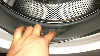 В резинке стиральной машины остается вода. Что делать?