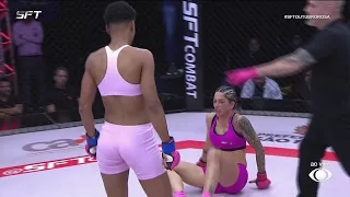 SFT 43: Laysa da Silva vence batalha épica contra Priscila Vargas e é campeã do peso-mosca