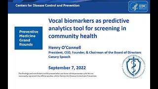 PMGR: Vocal Biomarkers as Predictive Analytics Tool for Community Health Screening