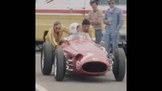 Interview with Stirling Moss testing a Maserati 250F before Le Mans race for FIA European Historic