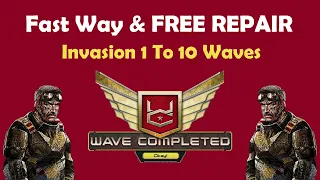 War Commander | Invasion 1 To 10 Waves | Fast Way | FREE REPAIR |  18-12-2021