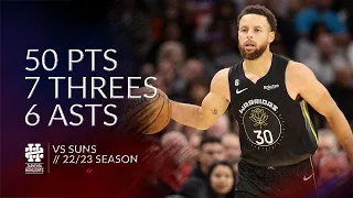 Stephen Curry 50 pts 7 threes 6 asts vs Suns 22/23 season