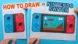 Nintendo Switch Folding Surprise. How to Draw a Nintendo Switch. Paper Nintendo.