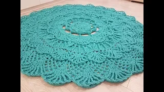 Мой вязаный ковер Crochet doily rug КАК ЭТО БЫЛО? Как он рос?