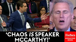 BREAKING NEWS: Matt Gaetz Launches Blistering Attack On McCarthy After Pushing Motion To Vacate