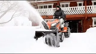 Husqvarna tractors - how to attach snow thrower