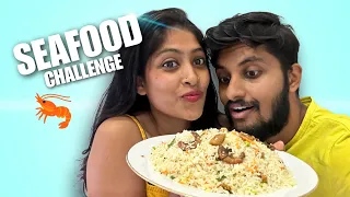 කෑමත් කාලා රු500 කටත් විද්දා! | Seafood Fried Rice Challenge | Hiru and Ashen