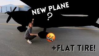 Picking up a NEW PLANE with a FLAT TIRE