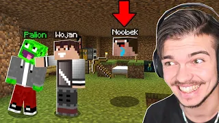 NOOB NAS ŚLEDZI ALE NIE WIE ŻE MY GO WIDZIMY w Minecraft! (najśmieszniejsze)