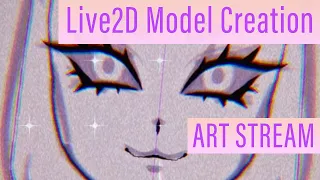 Making a Live2D ready Vtuber Model! Part 1 | Art Stream