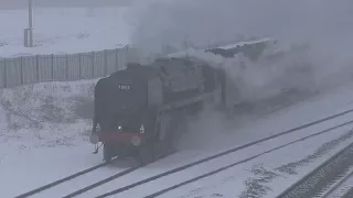 70013 'Oliver Cromwell' working 1Z57 | Last mainline run | departing Sharnbrook Junction | 3/3/18