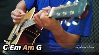 [70 Bpm] Backing Track in C Major Acoustic | Shuffling