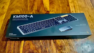 ProtoArc KM100-A Backlit Bluetooth Keyboard Mouse for Mac Ultra Slim Wireless Keyboard Mouse