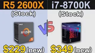 Ryzen 5 2600X vs Core i7-8700K | New Games Benchmarks