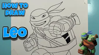 How To Draw Leo | TMNT 2012 | Step By Step