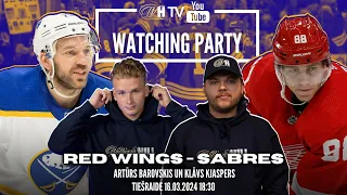 🔴RED WINGS - SABRES | Watching Party ar Artūru Barovski un Klāvu Kjasperu