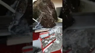 Muonionalusta Iron meteorite. Band saw.