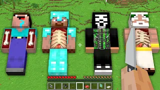 SURGERY CHALLENGE! Minecraft NOOB vs PRO vs HACKER vs GOD! 100% TROLLING GIANT STATUE SKIN INSIDE