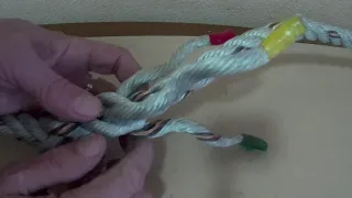 Замок для сплетения гаши. 3х прядный канат. Eye Splice In 3 Strand Rope. ロープのハッシュを作る