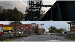 Rollklappbrücke und Bahnübergang in Oldenburg // Railroad Crossing and Rolling Bascule Bridge