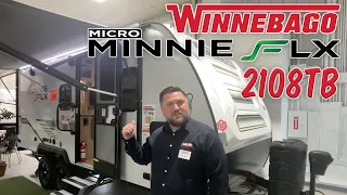 2023 Winnebago Micro Minnie FLX 2108TB Walkthrough - Lightweight Boondocking Travel Trailer!