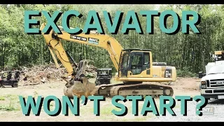 Excavator Won't Start??? - Charging The Battery On A Komatsu PC200LC [4K]