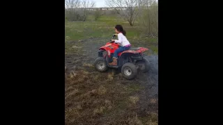 Audrini on the 4-wheeler