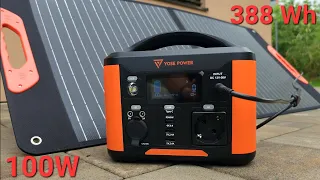 Недорогая миниатюрная солнечная электростанция / Power Bank 388Wh YOSE POWER и солнечные панели 100W