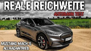 Reale Reichweite Ford Mustang Mach E AWD |  Autobahntest & Verbrauch.