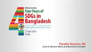 SDG Goal 8: Decent Work and Economic Growth | Parallel Session: B3 | Citizens Conclave