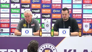 Pressekonferenz mit Trainer Peter Pacult nach dem Spiel gegen den FC Red Bull Salzburg (2:2)