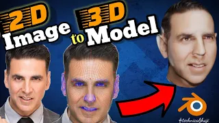 HOW TO CONVERT 2D IMAGES TO 3D MODEL || BLENDER ADDONS || FACEBUILDER 2D PHOTO TO 3D CHARACTER HEAD.