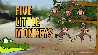 Five little monkeys (sitting in a tree) | Nursery rhymes