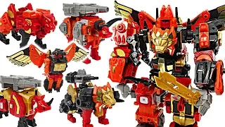 Transformers Predaking! Lion, eagle, bull, rhino, puma 5 combine! #DuDuPopTOY