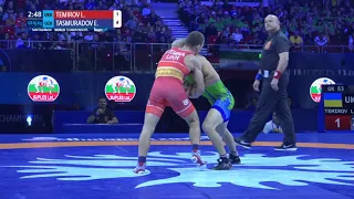 1/2 GR - 63 kg: L. TEMIROV (UKR) v. E. TASMURADOV (UZB)