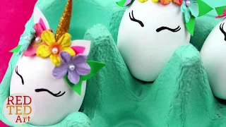 Unicorn DIY Eggs - Easy Easter Decor - Cute Unicorn Egg Decorations