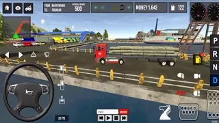 Truck Tronton Pengangkut Kayu Melintasi Lautan | Simulator Android Gameplay