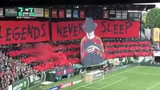 Portland Timbers vs Seattle Sounders Opening/Tifo Legends Never Sleep