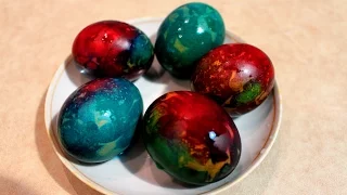 Как красиво покрасить яйца на Пасху Космос/ Easter Eggs Food Dyes Easter