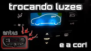 como trocar lâmpadas e cor do ar digital peugeot 206/207  |  canal Car Play