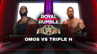 WWE 2K - Triple H vs Omos - WWE World Champion at Royal Rumble | xbox [4k60]