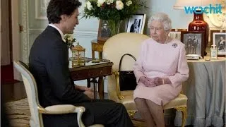 Canada's Justin Trudeau Charms Queen Elizabeth