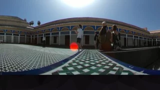 360 Video Al-Bahia Palace Rear Courtyard Marrakech